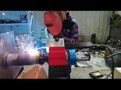 Portable shaft end lathe for shaft machining, auto welding, thread making