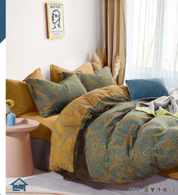 Cotton Jacquard Bedding Set Duvet Cover Bed Sheet Pillow Case Fitted Sheet