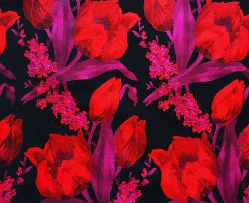 Floral Fabric Jacquard TC Yarn-dyed H/R 21.0cm 470T/74%T/26%C/175gsm