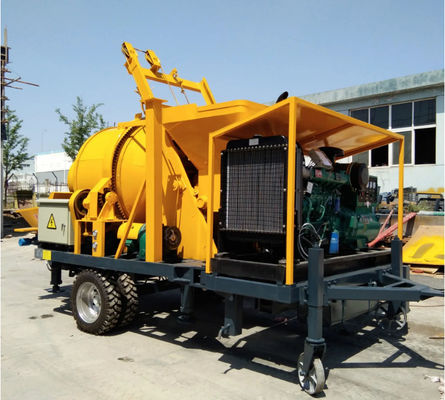 40 M3/H Diesel Trailer Concrete Pump Portable With Mixer XDEM