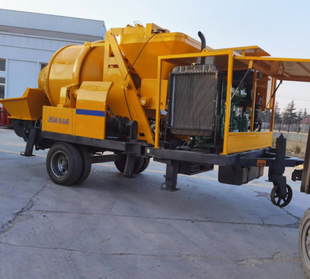 40 M3/H Diesel Trailer Concrete Pump Portable With Mixer XDEM