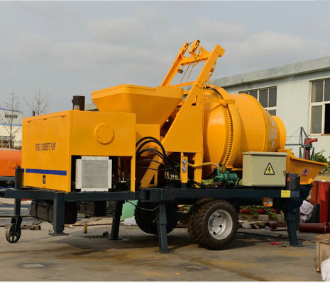 40 M3/H Diesel Trailer Concrete Pump Portable With Mixer XDEM