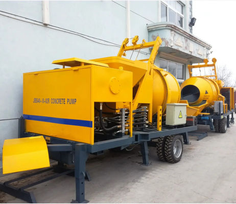 40 M3/H Diesel Trailer Concrete Pump Portable With Mixer XDEM