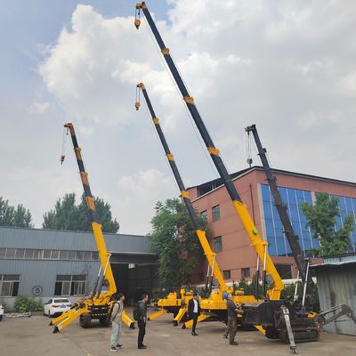 Construction Equipment Telescopic Boom 1Ton-8 Ton Spider Cranes Electric Dual Power