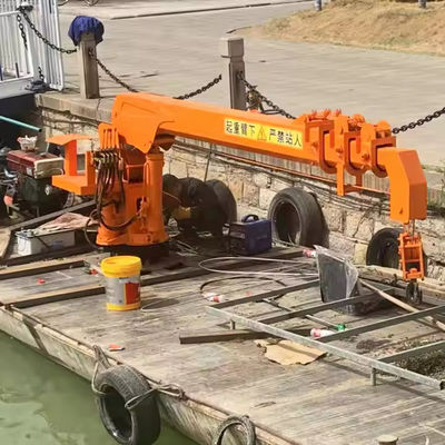 XDEM Floating Cranes Telescopic Boom Fixed Hydraulic Crane for Ships and Fishing Boats from Wharf