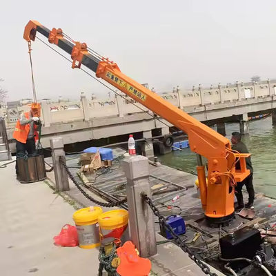 XDEM Floating Cranes Telescopic Boom Fixed Hydraulic Crane for Ships and Fishing Boats from Wharf