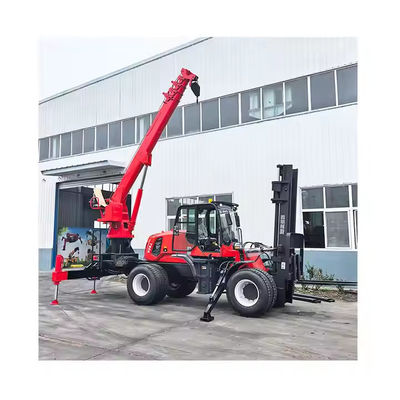 XDEM High Load Capacity Off-Road Forklift Crane in All-Terrain Conditions for Heavy Lifting