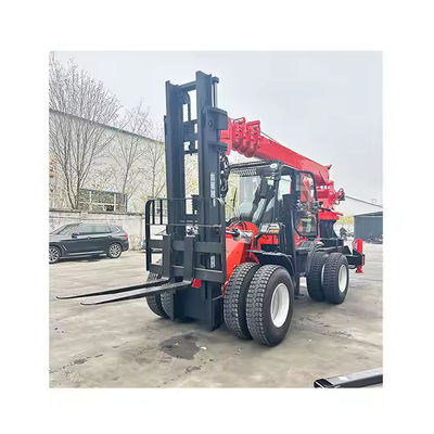 XDEM High Load Capacity Off-Road Forklift Crane in All-Terrain Conditions for Heavy Lifting
