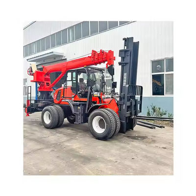 XDEM High Load Capacity Off-Road Forklift Crane in All-Terrain Conditions for Heavy Lifting