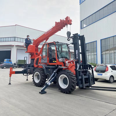 XDEM High Load Capacity Off-Road Forklift Crane in All-Terrain Conditions for Heavy Lifting