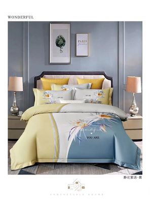 Smooth Soft Long Staple Cotton Reactive Print Customize Duvet Cover Bedding Set Home Textile
