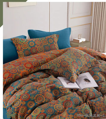 New Design Jacquard Cotton Fabric Bedding Set Cutom Size Duvet Cover Bed Sheet