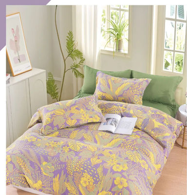 Jacquard Colorful Cotton Bedding Set Homeware PIllow case Bed Fitted Sheet Customized Size