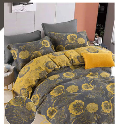 Natural & Healthy Cotton Color Weaving  Double Jacquard Bedding Set Duvet Cover Bed Sheet