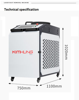 High Speed Laser Cleaning Machine 1500W 2000W Air Cooling Stainless Material Metal Rust Oil Oxidation Layer Removal