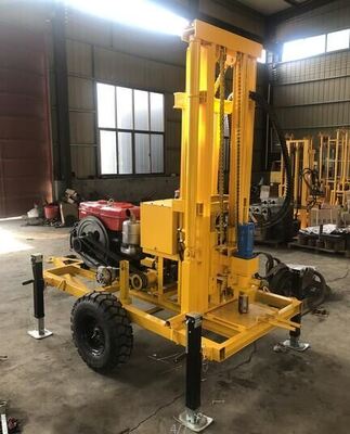 YZ50-150H Hydraulic Diesel Water Well Drilling Machine Optional Wheel/Crawler Chassis 210m Deep Borehole Drilling Rig Max 400mm Diameter Variable Speed Water Drilling Equipment For Farm Irrigation