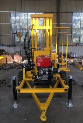 YZ50-150H Hydraulic Diesel Water Well Drilling Machine Optional Wheel/Crawler Chassis 210m Deep Borehole Drilling Rig Max 400mm Diameter Variable Speed Water Drilling Equipment For Farm Irrigation