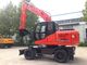 43.6kw 7t Earth Excavation Machine HT75W With Four Wheel
