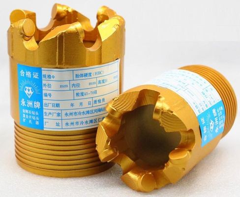 Wearproof PDC Core Bit For Pebble , 75mm Diameter PDC Drill Bit
